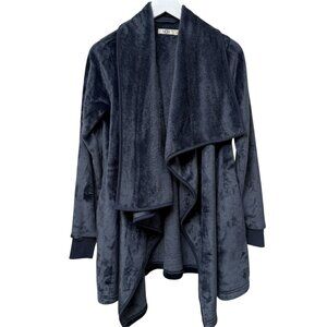 UGG Orla Plush Fleece Open Front Cardigan Blue Womens Medium